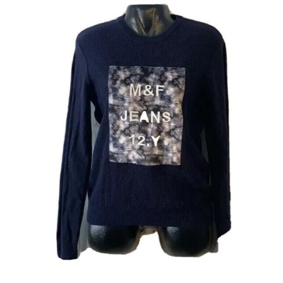 Fairwhale M&F Jeans Women’s Sweater Size Large Navy‎ Blue - Picture 1 of 4